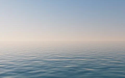 Empty water surface, 3d rendering. Stock Photos