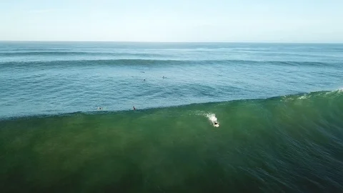 Empty waves in a surfing lineup Stock Footage 100997856