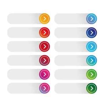 Empty web button set Stockillustratie