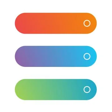 Empty web button set Stockillustratie