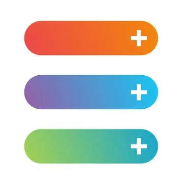 Empty web button set 스톡 일러스트