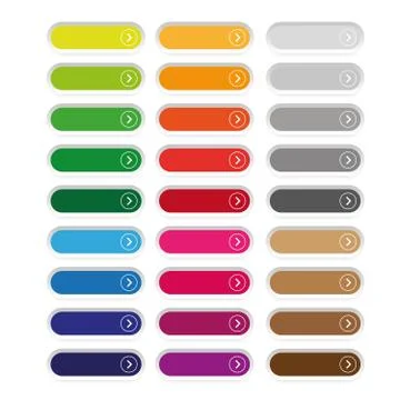 Empty web button set vector 스톡 일러스트