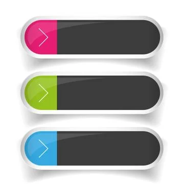 Empty Web Button set vector Stock Illustration
