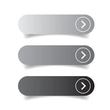 Empty web button set vector Stockillustratie