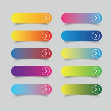 Empty web button set vector Stockillustratie