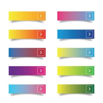 Empty web button set vector Illustrazione stock