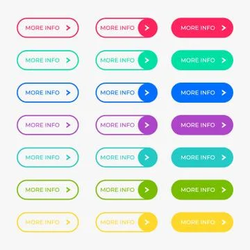 Empty web buttons. Colorful navigation long web button. Vector watercolor shiny Illustrazione stock