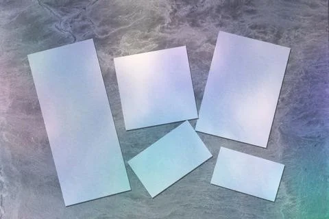 Empty wedding stationery mockups with shadows on gray background Stock Illustration