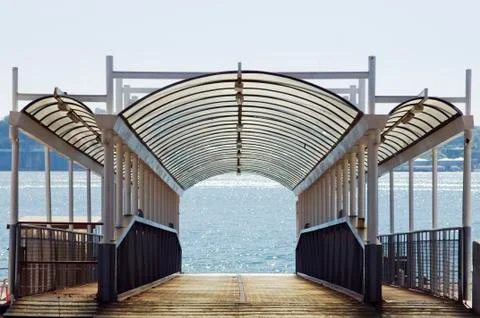 Empty wharf Stock Photos