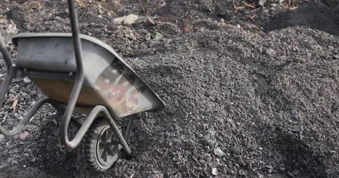 Empty Wheelbarrow Stock Footage 169585059
