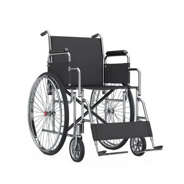 Empty Wheelchair. 3d Rendering Illustrazione stock