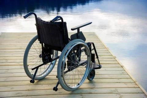 Empty wheelchair Stock Photos