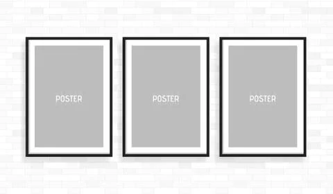 Empty white A4 sized vector paper frame mockup. Show your flyers, brochures.. 스톡 일러스트