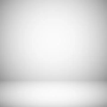 Empty white and gray light studio room interior. 3d plain grey soft gradient Illustrazione stock