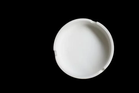 Empty white ashtray Stock Photos