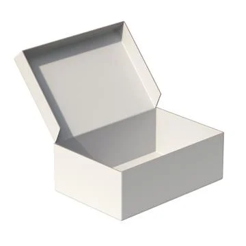 Empty white big box side view 3D 스톡 일러스트