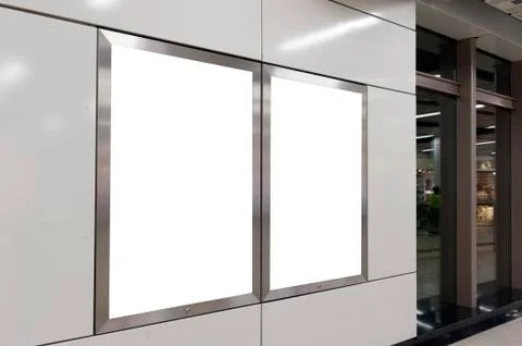 Empty White Billboard Foto stock