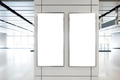 Empty White Billboard Foto stock