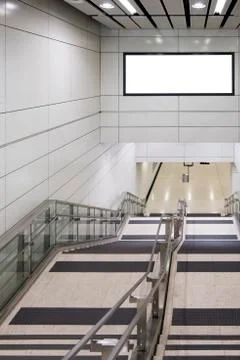 Empty White Billboard Foto stock