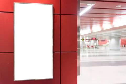 Empty White Billboard Foto stock