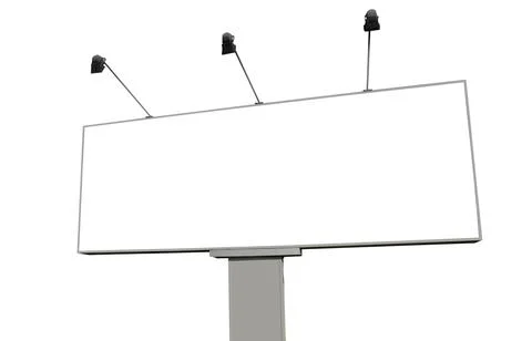 Empty  white billboard Stock Photos