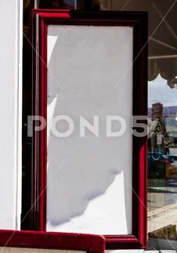 Empty white board with copy space for advertising. Blank white space for text Stock Photos