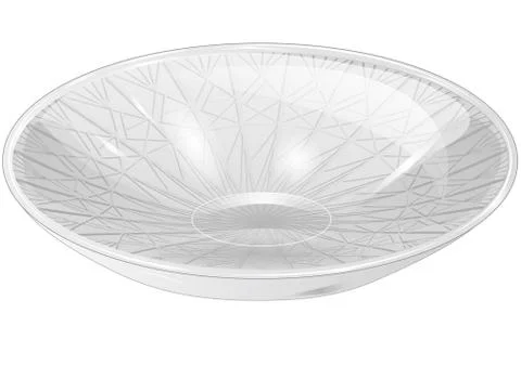 Empty white bowl Stock Illustration