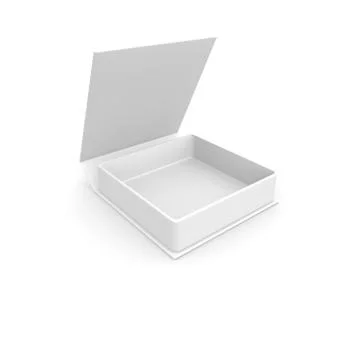 Empty white box for gifts and other goods. Isolated white background. High re イラスト素材