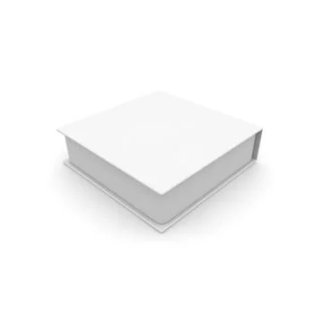 Empty white box for gifts and other goods. Isolated white background. High re Stock Illustration