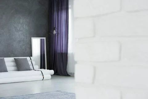 Empty white brick wall Stock Photos