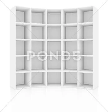 Empty White Cabinet, Isolated