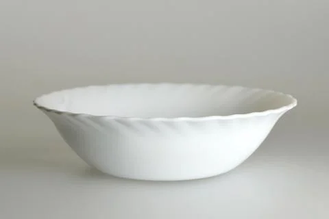 Empty white ceramic bowl Stock Photos