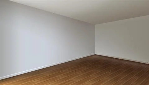 Empty white corner room with clean walls Stock Illustration