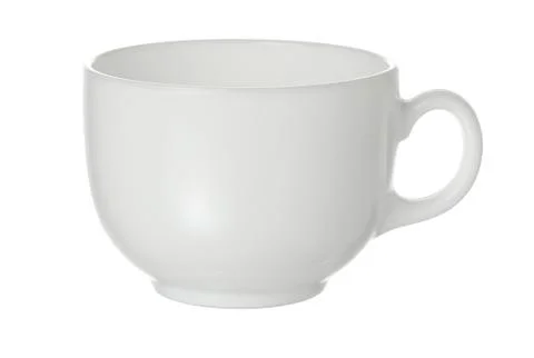 Empty white cup Stock Photos