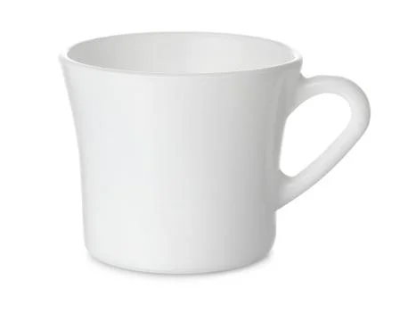 Empty white cup Stock Photos
