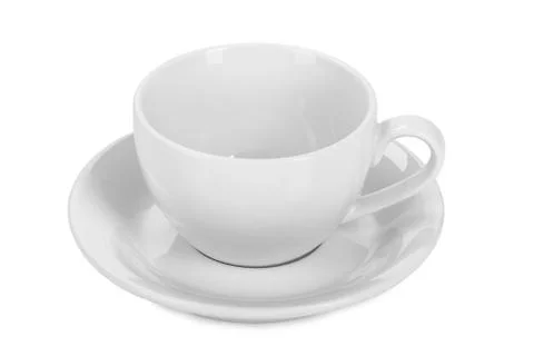 Empty white cup Stock Photos