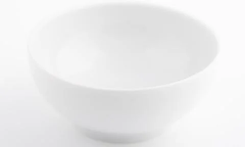 Empty white cup on white background isolated. Stock Photos