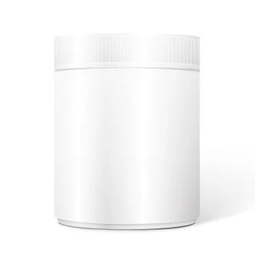 Empty white cylindrical box Stock Illustration