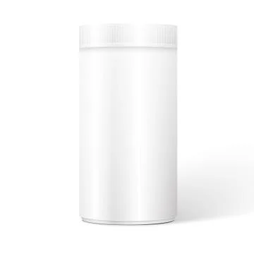 Empty white cylindrical box Stock Illustration