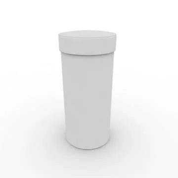 Empty white cylindrical box Stock Illustration
