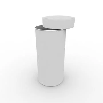 Empty white cylindrical box Stock Illustration