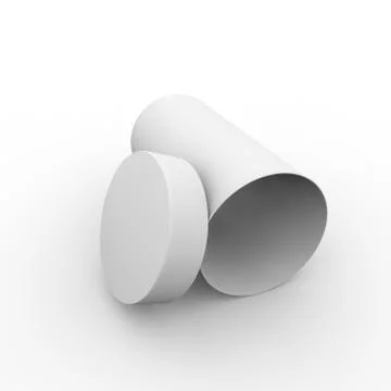 Empty white cylindrical box Stock Illustration