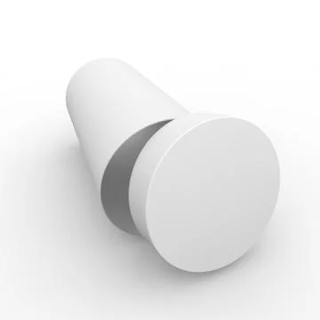 Empty white cylindrical box Stock Illustration