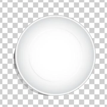 Empty white dish plate background. Stock Illustration