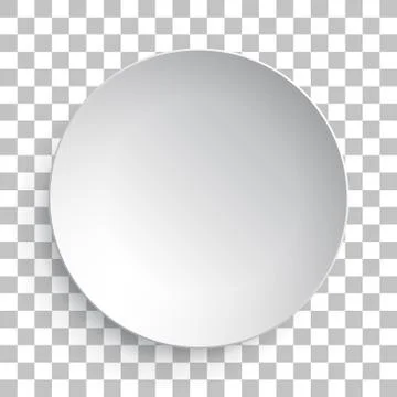 Empty white dish plate isolated 3d mockup model Stock Illustration