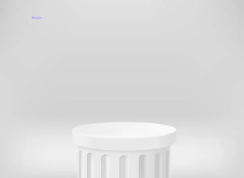 Empty white frame on grey interior. 3d vector presentation mockup Stock Illustration