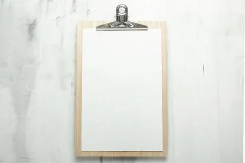 Empty white frame on the wall background. The concept of design and font insc Stock Photos