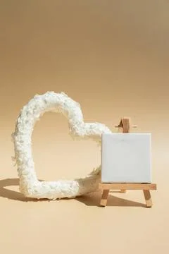 Empty white free space for advertisement template Symbol of love beautiful... Stock Photos