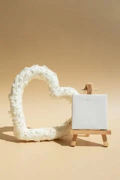 Empty white free space for advertisement template Symbol of love beautiful Stock Photos