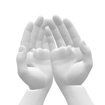 Empty White Hands - Holding something concept Stock Photos